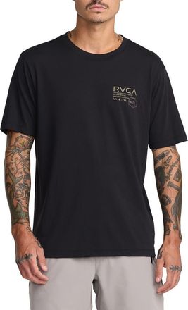 Rvca Hex Over Performance Graphic T-Shirt in Black at Nordstrom, Size Xx-Large