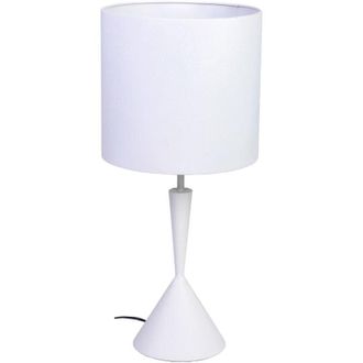 Wanderlust Deco Lámpara de mesa de metal blanco 30x30x52/66h cm