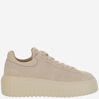 Hogan Beige Lace Up Sneakers