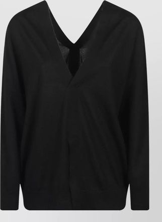 SA SU PHI double v neck sweater long sleeves