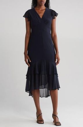 Tommy Hilfiger Mixed Media High-Low Dress in Sky Capt at Nordstrom Rack, Size 10