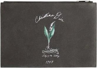 Dior Pre-owned Clutches, female, Gray, Size: ONE SIZE Pre-owned Clutch - Lily of the Valley