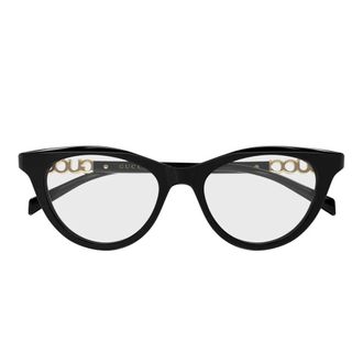 Gucci Butterfly Optical Frame - female - Gucci - Glasses - Black - 50 MM - Accessories