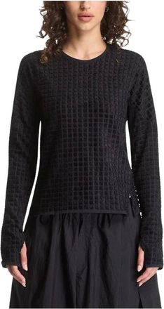 Yohji Yamamoto Dames, Truien, Zwart, Maat: XS Katoen