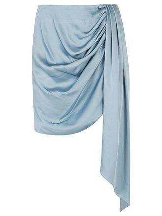Jonathan Simkhai Mae Draped Satin Mini Gonna