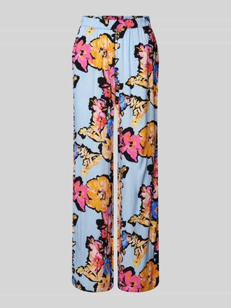 Vero Moda Stoffhose aus Viskose mit floralem Muster Modell SINNA in Hellblau, Gr&ouml;&szlig;e XS