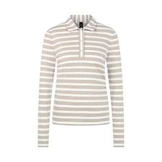 Marc Cain Polo Met Lurex Glans - Dames - Tops - Geel - Maat: 3XL