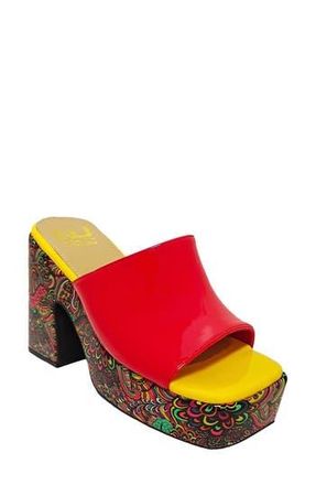 Ninety Union Porto Platform Sandal in Red Multi at Nordstrom Rack, Size 12