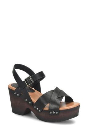 Korks Leda Ankle Strap Platform Sandal in Black at Nordstrom Rack, Size 11