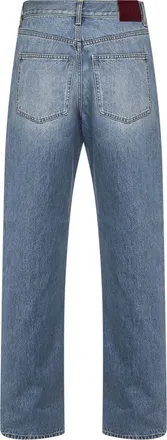 Gucci Womens Light Blue Cotton Denim Straight Jeans