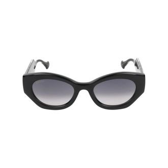 Gucci Sunglasses, female, Black, Size: 52 MM Black Crystal Grey Sunglasses Gg1553S