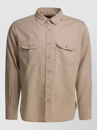 Tom Ford linen blend shirt military style pockets