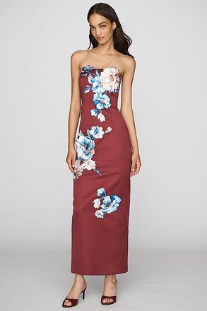 LEO LIN Rayna Embroidered Midi Dress