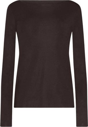 Wolford Pure Top Lange Mouwen - Dames - Longsleeves - Bruin - XS - Wol - Tops