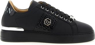 Philipp Plein Hexagon Lo-Top Sneakers - Heren - Sneakers - Zwart - 44 EU - Leer - Schoenen