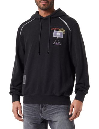 Desigual Mens Sweat_Mario Sweatshirt, Black, XXL