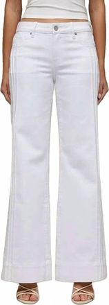 Hidden Jeans Happi Pintuck Comfort Flare Denim Jeans In White