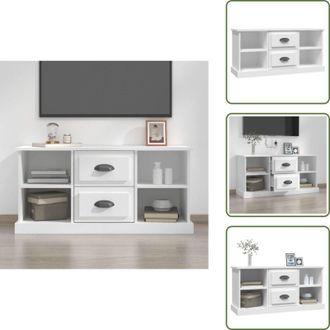 vidaXL The Living Store Mobile Porta TV Bianco 99,5x35,5x48 cm in Legno Multistrato - Mobile TV Bianco