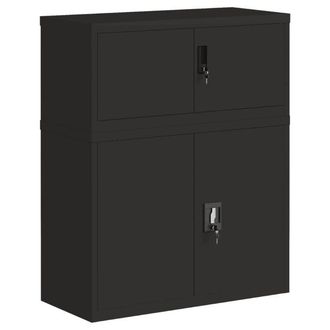 vidaXL File Cabinet Black 90x40x110 cm Steel Vidaxl