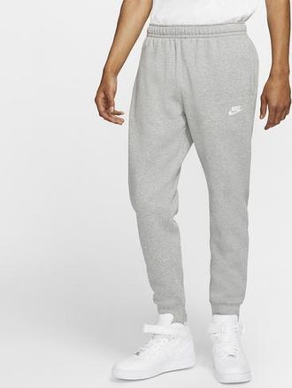 Nike Mens Club Joggers - Dark Grey Heather/White Size XL