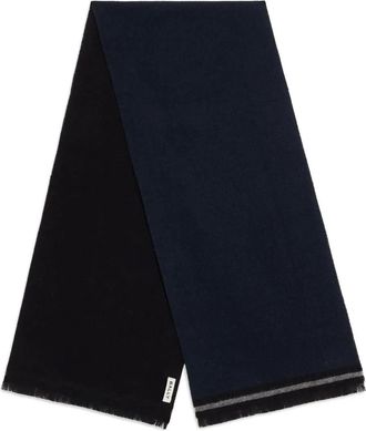 Bally Sjaal met gestreept detail - Blauw