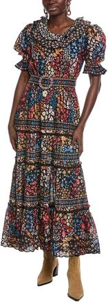 Farm Rio Jujus Garden Black Maxi Dress