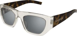 Saint Laurent Dames, Accessoires, Grijs, Maat: 52 MM