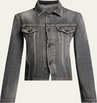 Balenciaga Lace-Up Denim Jacket