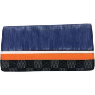 Louis Vuitton Pre-owned Wallets, female, Blue, Size: ONE SIZE Pre-owned Portefeuille Brazza NM Epi Long Wallet