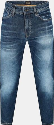 HUGO BOSS Mens Mid Rise Slim Fit Five Pocket Jeans - Blue - Size: 36/30