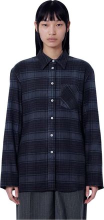 Our Legacy Daisy Shirt - Dames - Overhemden - Blauw - S - Katoen - Overhemden