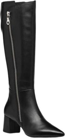Geox Walk Pleasure 85 - Dames - Laarzen met Hak - Zwart - 36 EU - Leer - Schoenen