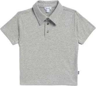 Splendid Polo Shirt in Mid Heather Grey at Nordstrom, Size 12-18M
