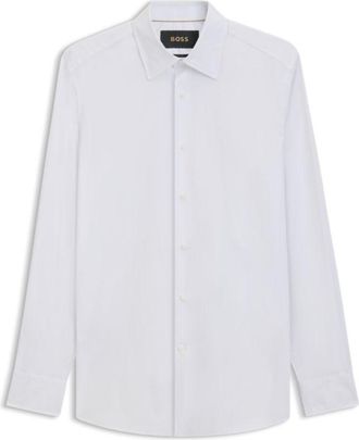 BOSS Slim-fit shirt in stretch cotton poplin