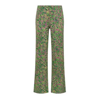 Maliparmi Straight Trousers, female, Green, Size: XL Straight Trousers