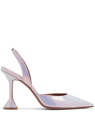Amina Muaddi Holli slingback pumps - Paars
