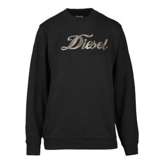 Diesel Sweatshirts, female, Black, Size: XL Felpa Sweatshirt