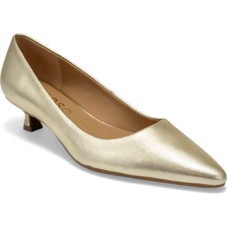 Aerosoles Rana Kitten Heel Pump in Soft Gold at Nordstrom, Size 6.5