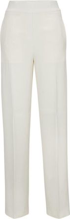 HUGO BOSS Womens Wide Leg Trousers in Open White - Size 4 UK