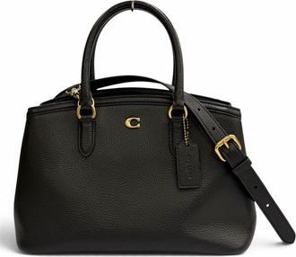 Coach Black Leather Shoulder Bag Tote Bag (Pre-Owned)