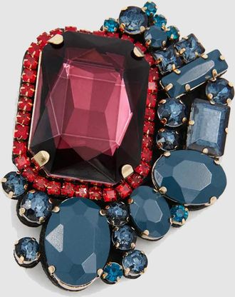 Essentiel Broche Kube Rouge Bleu
