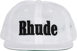 Rhude Cappello da baseball con logo ricamato - Bianco