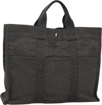 Herm&egrave;s Pre-owned Canvas Tote Bag - Dames - Vintage Shopper - Grijs - ONE Size - Vintage