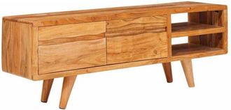 vidaXL TV Cabinet with Shelf Brown 110 x 30 x 40 cm Solid Acacia Wood vidaXL