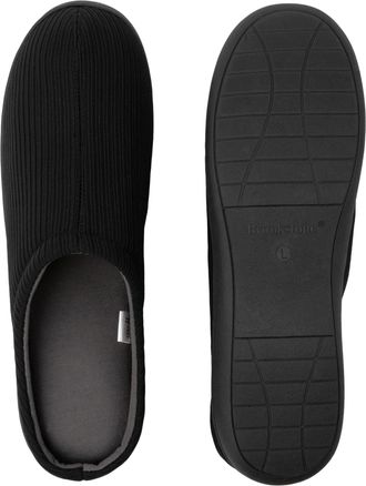 Brookstone His Seasonal Cozy Slippers, Black, Large Narrow
