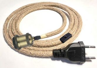 OEM Cable De Cuerda De C&aacute;&ntilde;amo Para L&aacute;mpara De Ara&ntilde;a De 1,8 M, Portal&aacute;mparas E27 Con Interruptor Y Cable Para Bombilla, Para L&aacute;mpara Colgante Industrial Di