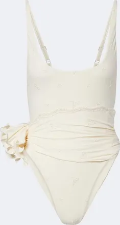 Magda Butrym Costume intero con applicazione floreale