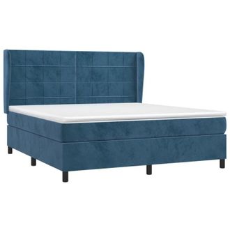 vidaXL Vidaxl - Cama Box Spring Con Colch&oacute;n Terciopelo Azul Oscuro 160x200 Cm