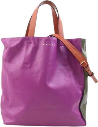 Marni Pre-owned Tote Bag - Dames - Vintage Shopper - Veelkleurig - ONE Size - Leer - Vintage