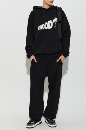 Palm Angels Cotton Printed Sweatshirt, Mens, Black